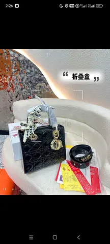 DIOR Chic Black Handbag with Stylish Accents A+COPY