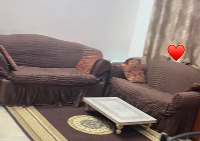 Sofa and table for urgent sale with sofa covers