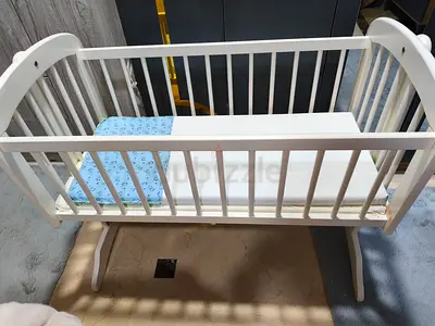 Charming White Baby Crib for Sale