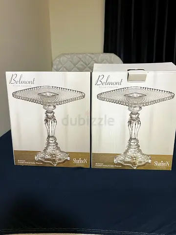 Crystal cake stand 2 nos