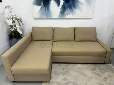 Comfortable Beige L-Shaped Sofa bed