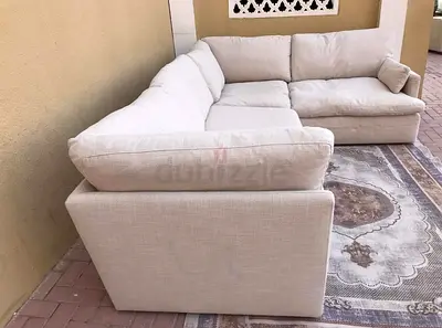 Perfect Condition Home Center Swin feather filled Corner Sofa Beige