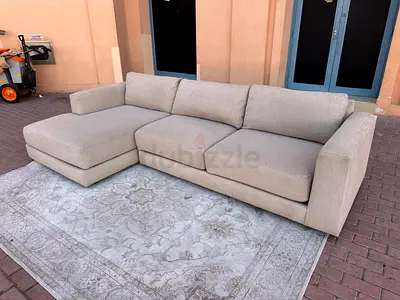 Comfortable CrateBarrel Sofa Beige