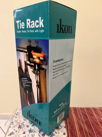 Ikon Electric Rotary Tie Rack with Light