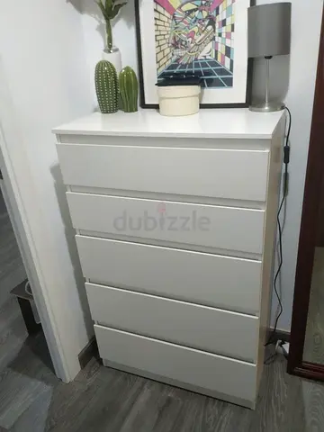 Modern White Six-Drawer Dresser for Sale