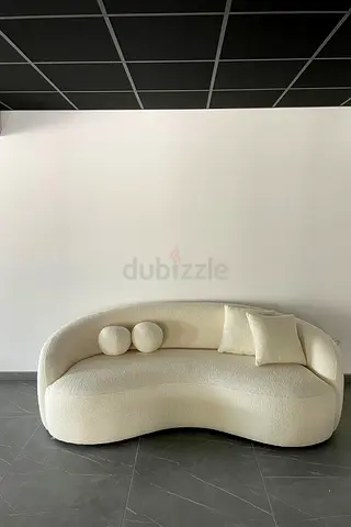Elegant White Curvy Sofa for Sale