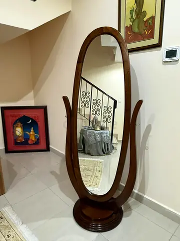 Elegant Wooden Full-Length Mirror