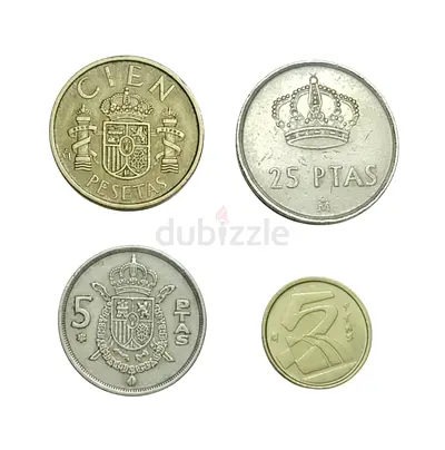 Spain Set of Spanish King Head Coins