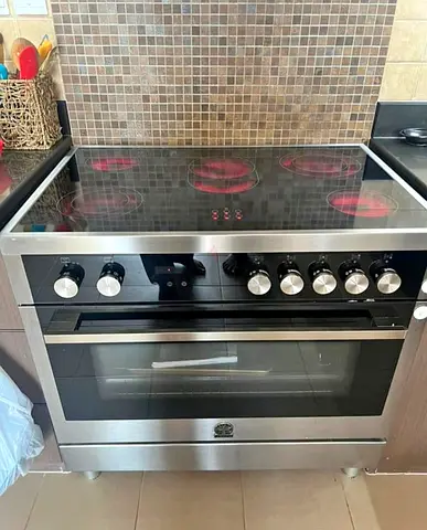 La Germania Italian 5 Hobs Full Electric Ceramic Cooker Range Size 90×60 cm