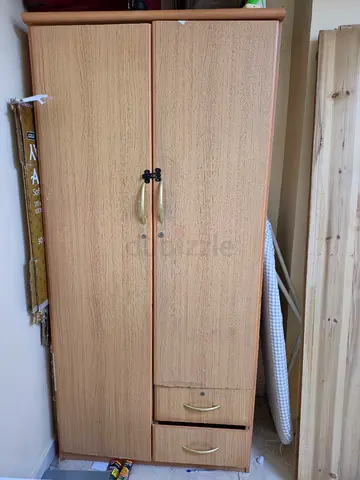 Sturdy Wooden Wardrobe with Drawers