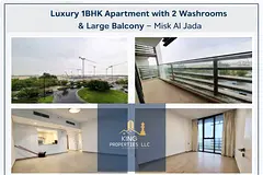 Spacious 1BHK Apartment with Two Washrooms &amp; Balcony
