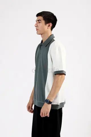 Stylish Color-Blocked Polo Shirt