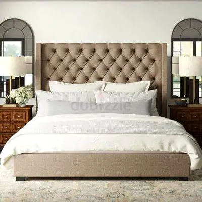 Elegant Beautiful 180*200 king size beige colour Bed