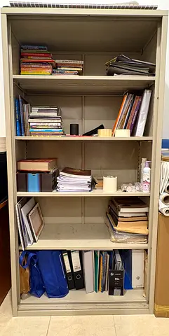 STEEL BOOK RACK / CABINET IN EXCELLENT CONDITION
