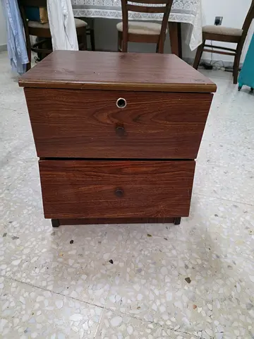 Sturdy Wooden Nightstand with Drawers