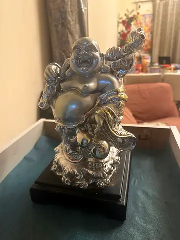 Beautiful Silver Buddha/Chinese Kubera Statue