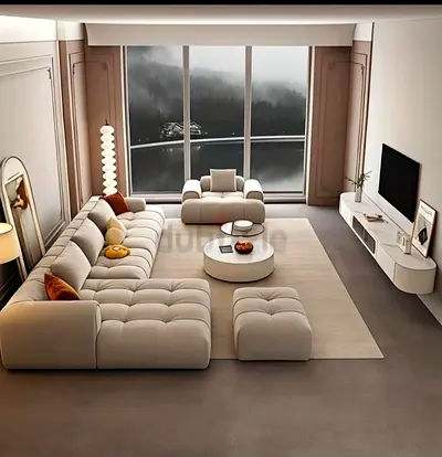Stylish Modern Living Room Set with Elegant Sofa