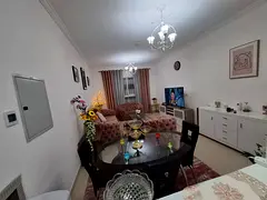 Furnished 1BHK for monthly rent in Al Jurf 2, Al Yasmeen Towers, opposite City Centre Ajman, all bil