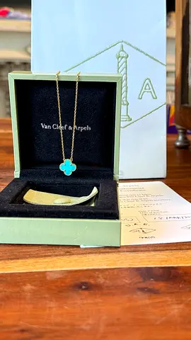 Van cleef turquoise vintage Alhambra necklace