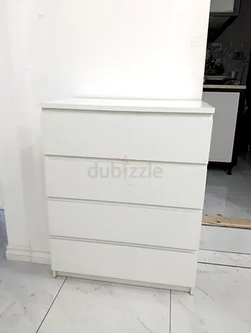 Chest of Drawers - White - Perfect Condition for Aed 180/