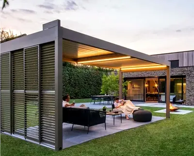 Wood pergola