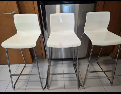 Ikea Glenn  bar stool (chair), counter height white/chrome-plated