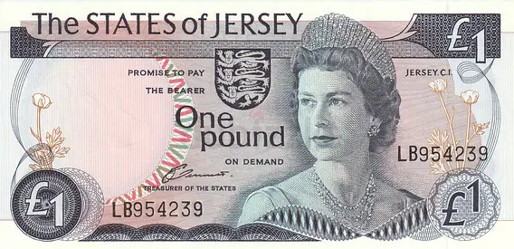 JERSEY 1 POUND BANKNOTE 1988