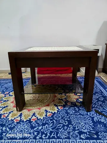 Elegant Coffee Table with Glass Shelf