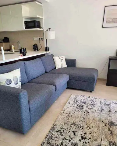 Cozy Blue Corner Sofa with Modern Design