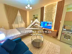 For monthly rent,studio in Al MAJAZ3 area include all bills
