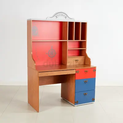 Charming Childrens Study Table with Shelves