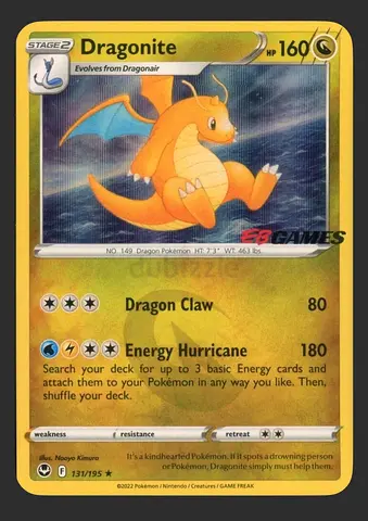 Dragonite Pokémon Card - Stage 2 131/195 Rare and Pikachu EX