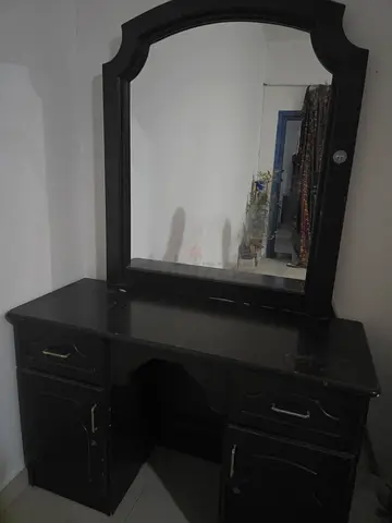 Charming Black Dresser with Mirror for Sale