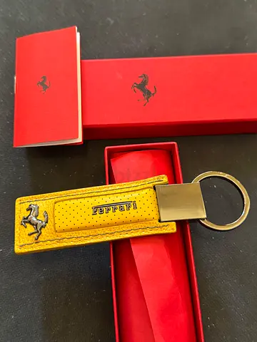 Ferrari genuine leather keychain made in Italy 🇮🇹