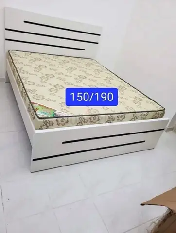 Bed with mattress queen size. Same day delivery