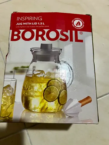 Borosil Glass jug with lid 1.3lit