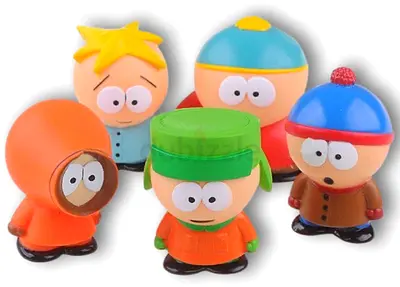 South Park Mini Collectible Toy Figures Set (No Box) Cartman Stan Kyle Kenny Butters – 5 Character