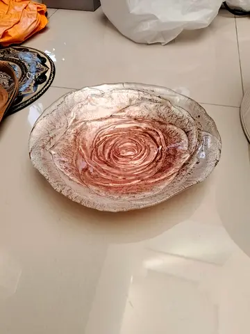 Elegant Pink Glass Bowl