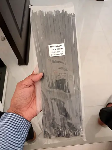 electrical cable tie metal type 300mm*6mm 100pcs per packet