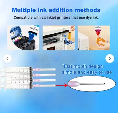 Printer refill Inks 4 colours أحبار لتعبئة خراطيش الطابعات