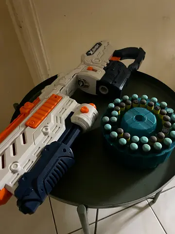 x shot turbo advance dual barrel 40 capacity gun (with darts)