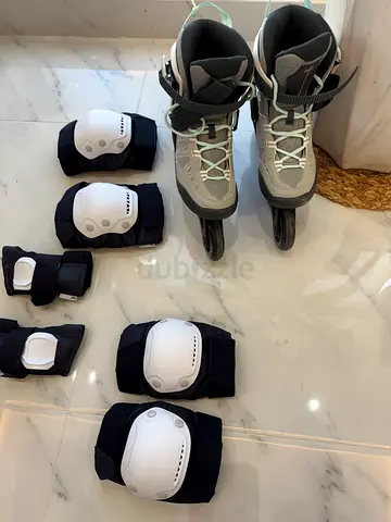 Roller Skates with Protective Gear