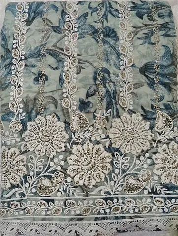 Elegant Embroidered Fabric Material