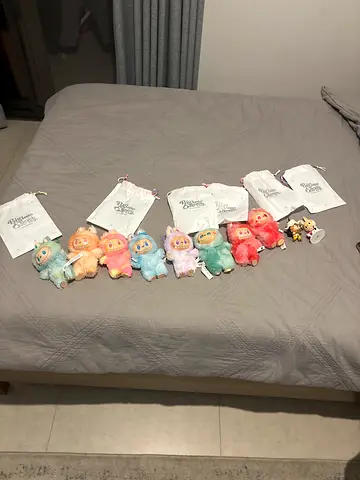 10 labubus from pop mart thailand bangkok new