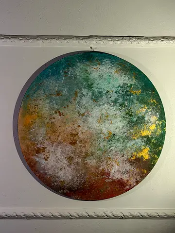 Celestial Dawn 2024, Acrylic canvas 90 x 90 x 2