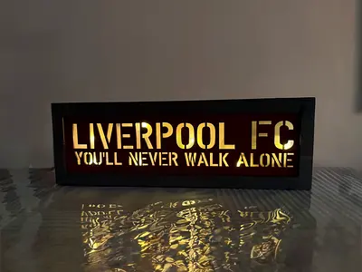 Liverpool FC Illuminated Sign - Youll Never Walk Alone