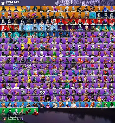 fortnite account 294 skins + og stw