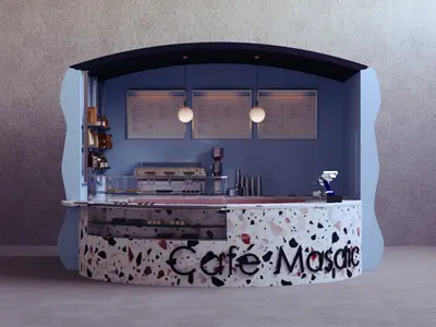 Elegant Food Kiosk for Indoor  Outdoor Cafés