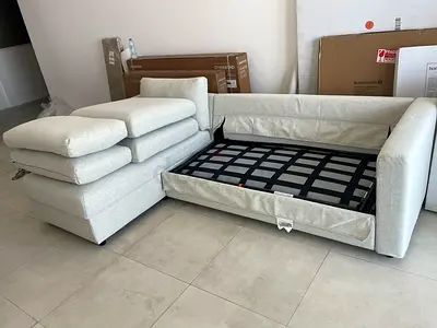 Ikea pull out vimle L shape sofa bed with mattress