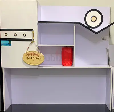 Stylish White Storage Cabinet with Unique Design